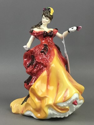 Lot 650 - A ROYAL DOULTON FIGURE OF 'BELLE' AND FIVE OTHERS
