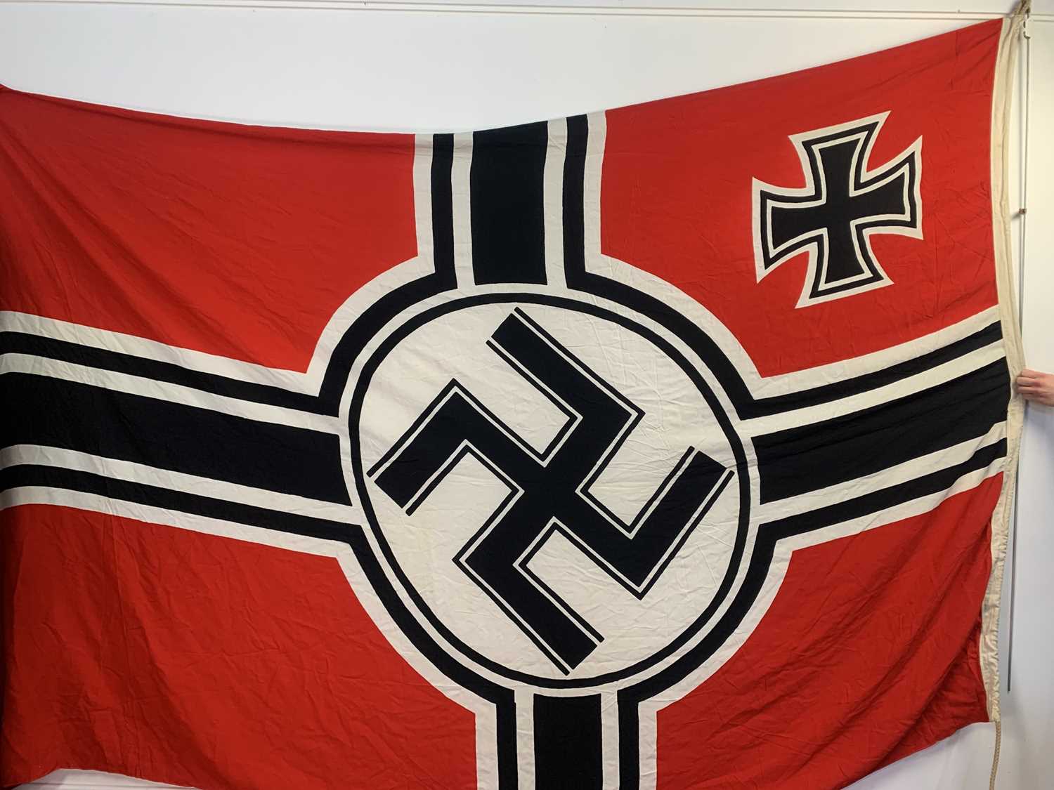 Lot 66 - A WWII THIRD REICH KRIEGSMARINE BATTLE FLAG
