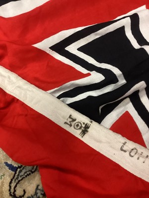 Lot 66 - A WWII THIRD REICH KRIEGSMARINE BATTLE FLAG