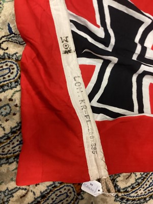 Lot 66 - A WWII THIRD REICH KRIEGSMARINE BATTLE FLAG