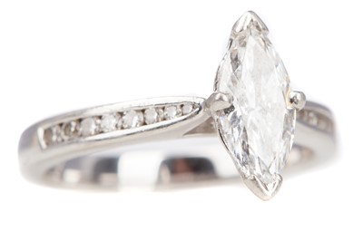 Lot 694 - A GIA CERTIFICATED DIAMOND RING
