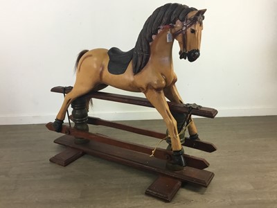 Lot 195 - A MODERN PAINTED ROCKING HORSE