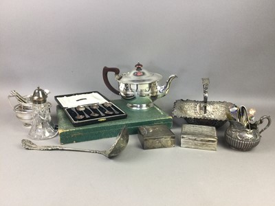 Lot 17 - A COLLECTION OF SILVER PLATED WARE AND SILVER OBJECTS