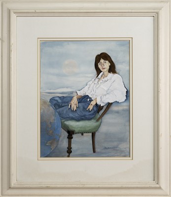 Lot 44 - THE ASTROLOGER, A WATERCOLOUR BY AVRIL PATON