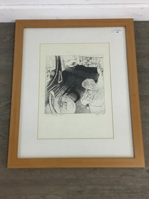 Lot 198 - LOOKING GLASS, AN ETCHING BY FRASER