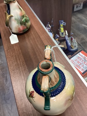 Lot 747 - A HADLEY'S WORCESTER EWER AND VASE