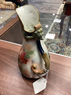 Lot 747 - A HADLEY'S WORCESTER EWER AND VASE