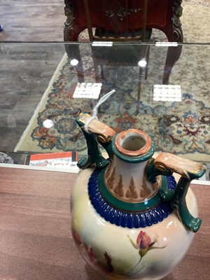 Lot 747 - A HADLEY'S WORCESTER EWER AND VASE
