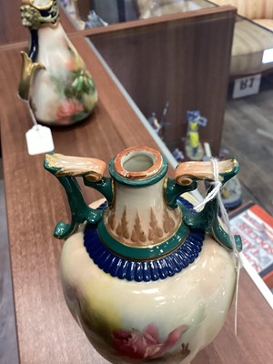 Lot 747 - A HADLEY'S WORCESTER EWER AND VASE