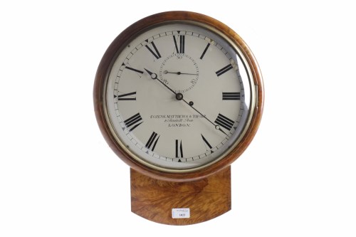 Lot 1023 - 19TH CENTURY AND LATER DROP DIAL WALL CLOCK...