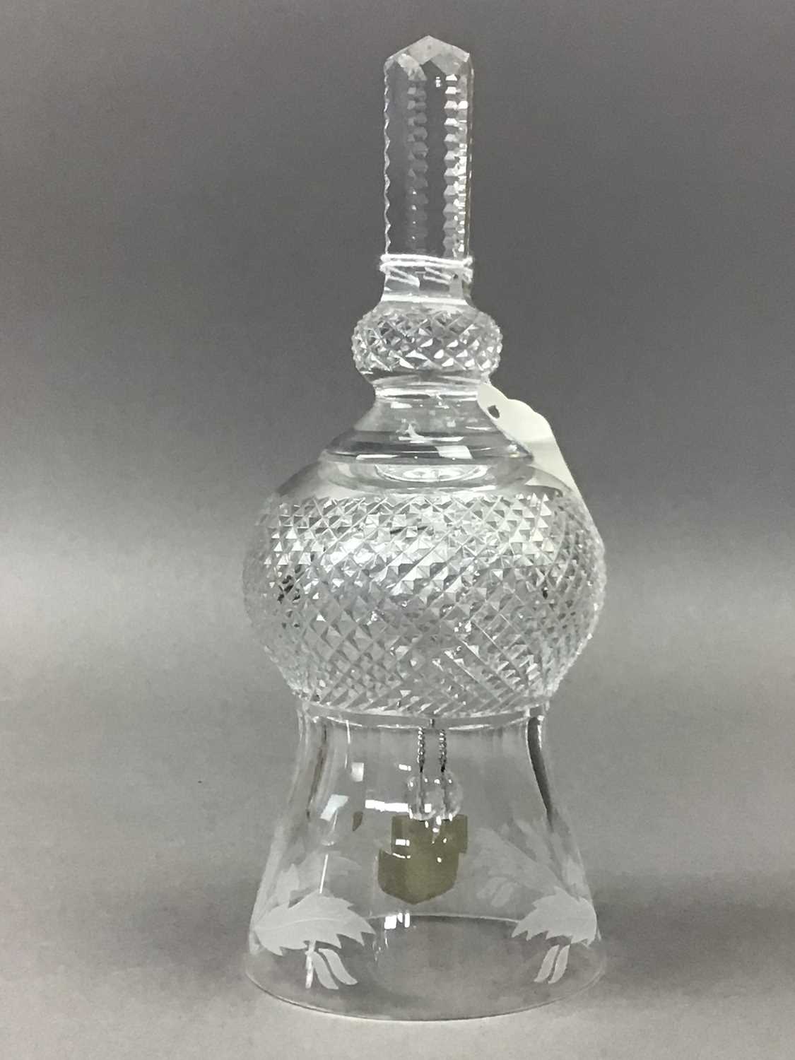Lot 149 - AN EDINBURGH CRYSTAL THISTLE BELL AND OTHER GLASS WARE