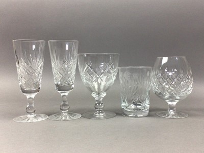 Lot 149 - AN EDINBURGH CRYSTAL THISTLE BELL AND OTHER GLASS WARE