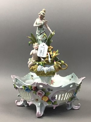 Lot 152 - A PORCELAIN TABLE CENTREPIECE AND OTHER CERAMICS