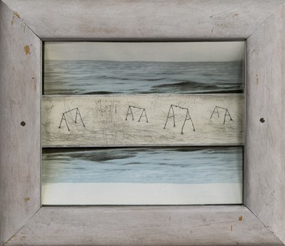 Lot 123 - FREE ON THE EDGE - SEA AT BLACK EDGE, A MIXED MEDIA BY EOGHANN MACCOLL