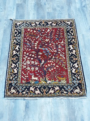 Lot 1184 - A PERSIAN QOM RUG