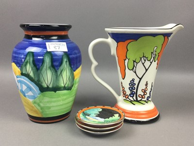 Lot 87 - A COLLECTION OF CLARICE CLIFF DESIGN AND OTHER DECORATIVE PLATES AND CERAMICS
