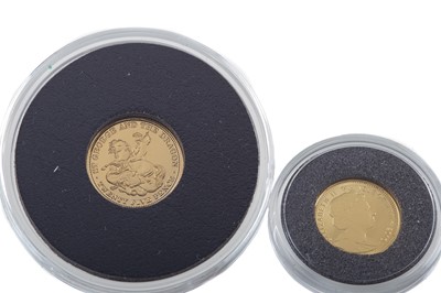 Lot 17 - TWO MINIATURE GOLD COINS