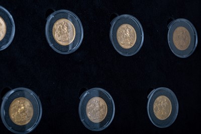 Lot 19 - THE KING EDWARD VII FULL REIGN BRITISH EMPIRE GOLD SOVEREIGN SET