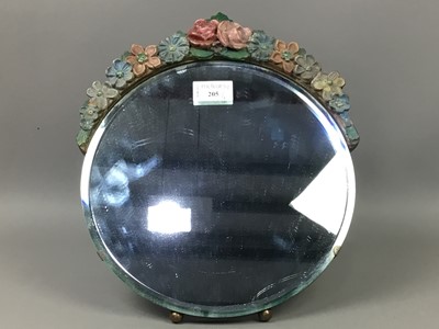 Lot 205 - BARBOLA EASEL BACKED MIRROR, ALONG WITH OTHER ITEMS