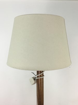 Lot 232 - A HARDWOOD STANDARD LAMP