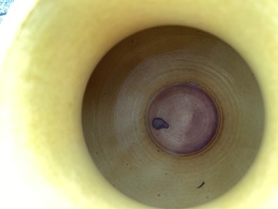 Lot 1104 - A CHINESE YELLOW MONOCHROME VASE