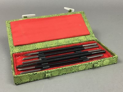 Lot 267 - A COLLECTION OF CHINESE CALIGRAPHY AND OTHER ACOUTREMENTS