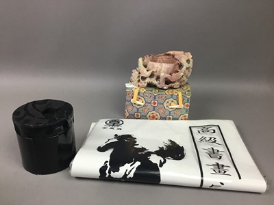 Lot 267 - A COLLECTION OF CHINESE CALIGRAPHY AND OTHER ACOUTREMENTS