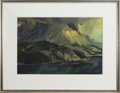 Lot 83 - LOCH HOURN, A WATERCOLOUR BY TOM SHANKS