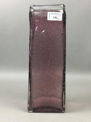 Lot 246 - A LOT OF PURPLE AND CRANBERRY COLOURED ART GLASS