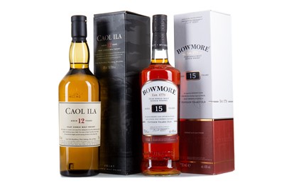 Lot 118 - CAOL ILA 12 YEAR OLD AND BOWMORE 15 YEAR OLD