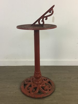 Lot 191 - A PAINTED IRON SUNDIAL