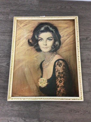 Lot 316 - TWO FRAMED PRINTS OF YOUNG LADIES