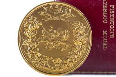 Lot 31 - VERY IMPRESSIVE TWENTY TWO CARAT GOLD WATERLOO MEDAL BY PISTRUCCI