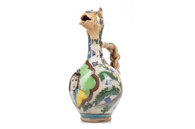 Lot 1208 - A 19TH CENTURY PERSIAN QAJAR EWER