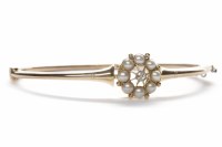 Lot 51 - LATE VICTORIAN PEARL AND DIAMOND BANGLE with...