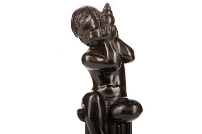 Lot 280 - JUST ANDERSEN (DANISH, 1884-1943), A BRONZED FIGURE OF A BOY