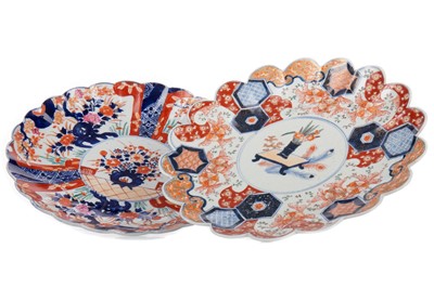 Lot 1227 - TWO JAPANESE IMARI PLATES