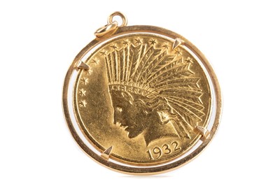 Lot 78 - AN AMERICAN INDIAN HEAD GOLD TEN DOLLAR COIN DATED 1932