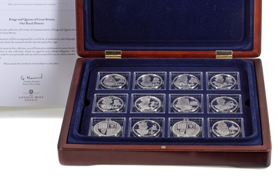 Lot 64 - THE KINGS AND QUEENS OF GREAT BRITAIN STERLING SILVER COIN COLLECTION