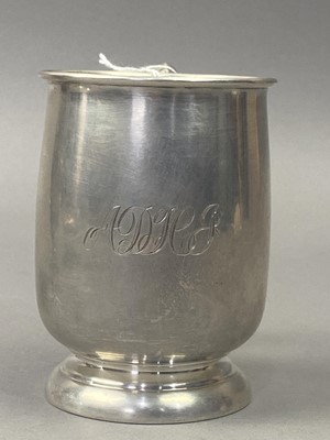 Lot 369 - A SMALL LOT OF SILVER AND PLATE