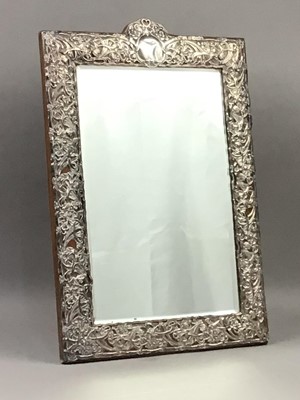 Lot 28 - AN ART NOUVEAU CONTINENTAL SILVER MOUNTED DRESSING TABLE MIRROR