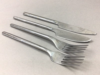 Lot 378 - A SUITE OF MODERNIST STAINLESS STEEL CUTLERY