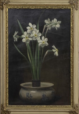 Lot 326 - STILL LIFE, AN OIL BY ROBERT CREE CRAWFORD