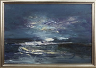 Lot 125 - SEASCAPE, AN OIL BY BRIAN CHAMBERS