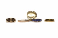 Lot 67 - FIVE GOLD RINGS comprising a Victorian diamond...