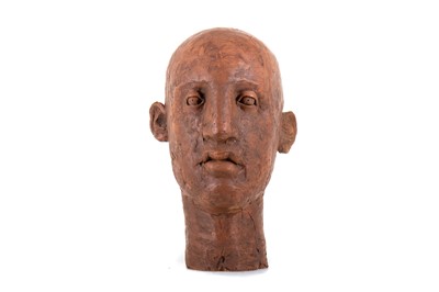 Lot 136 - MALE HEAD, A SCULPTURE BY KENNY HUNTER