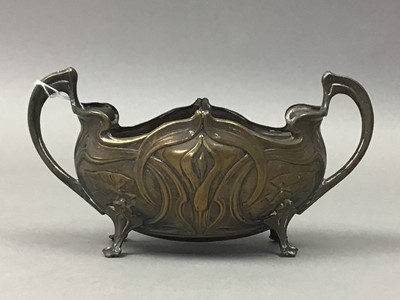 Lot 401 - A PAIR OF BRASS CANDLESTICKS AND OTHER METAL WARE