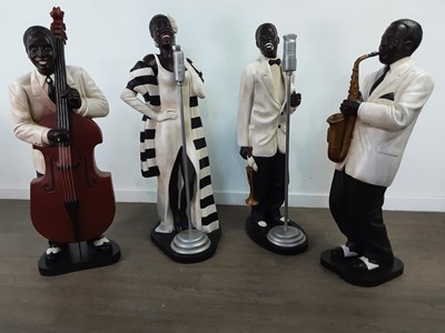 Lot 457 - A SET OF FOUR JAZZ MUSICIAN COMPOSITE FIGURES