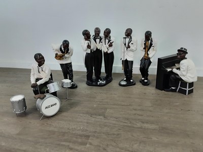 Lot 458 - A SET OF SIX JAZZ MUSICIAN COMPOSITE FIGURES