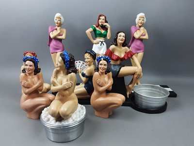 Lot 459 - NINE EROTIC COMPOSITE FIGURES OF LADIES